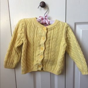 Gymboree brand, girls yellow knit sweater